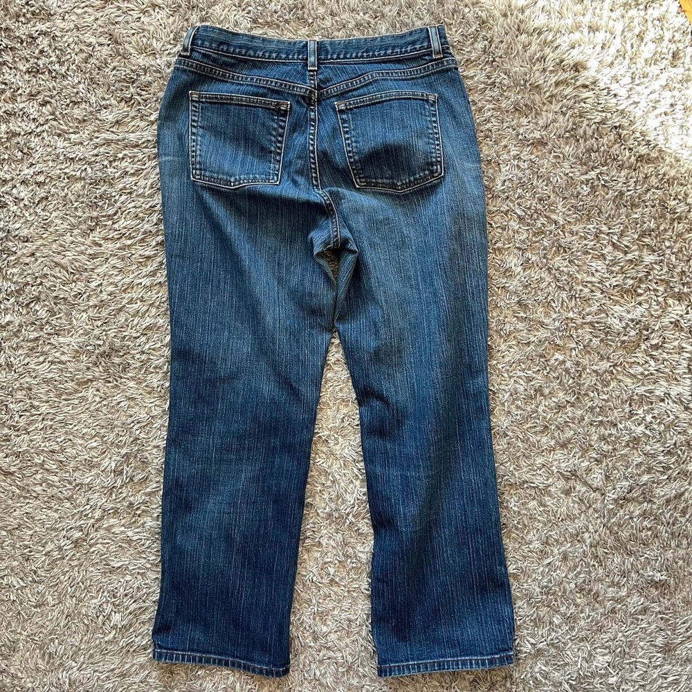 Vintage 80s LL BEAN Jeans Womens 12 Petite Mid Rise Blue Med Wash Cotton - Picture 3 of 9